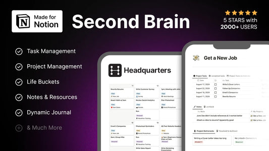 Headquarters Notion Second Brain Template